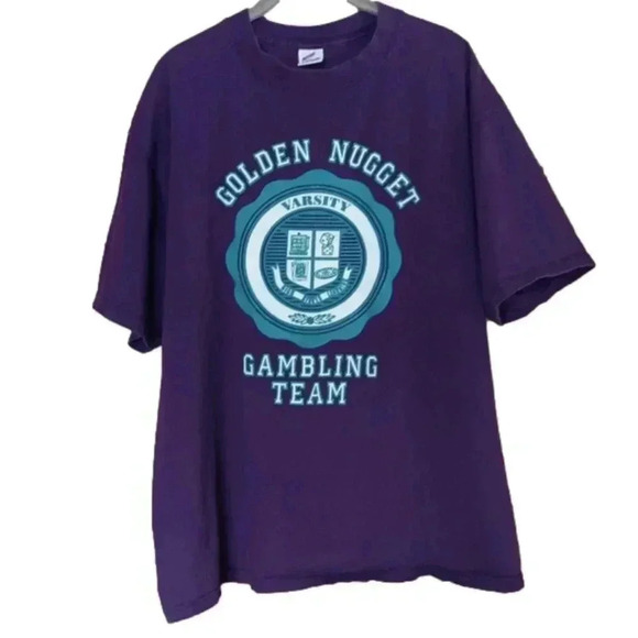 Golden Nugget Varsity gambling team purple t-shirt XL - Picture 1 of 7